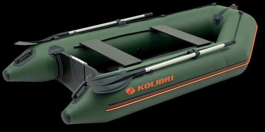 Надувная килевая лодка ПВХ Kolibri КМ-280D + книжка. Купить надувную лодку Колибри 280 под мотор для рыбалки КМ-280D фото