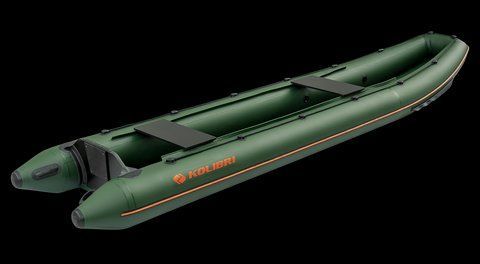 Надувний човен - каное ПВХ Kolibri КМ-460С + AirDeck. Купити надувний човен Колібрі 460 моторний для риболовлі КМ-460С AirDeck фото
