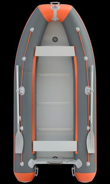 Надувная килевая лодка ПВХ Kolibri КМ-360DSL фанерный пайол. Купить лодку Колибри 360 моторную для рыбалки КМ-360DSL фанера фото