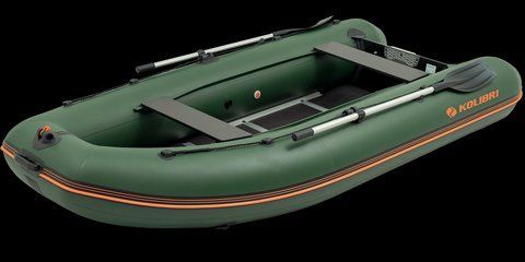 Надувний кільовий човен ПВХ Kolibri КМ-330DSL + алюмінієвий пайол. Купити надувний човен Колібрі 330 під мотор для риболовлі КМ-330DSL алюминий фото