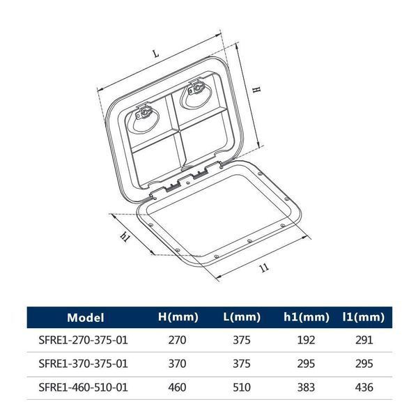 Люк доступу 510х460 Seaflo SFRE1-460-510-01 SFRE1-460-510-01 фото