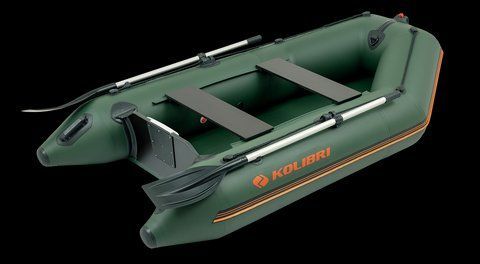 Надувний човен ПВХ Kolibri КM-260 + книжка моторний. Купити надувний човен Колібрі 260 під мотор для риболовлі КM-260 книжка фото
