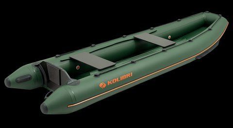 Надувний човен - каное ПВХ Kolibri КМ-390С + книга. Купити надувний човен Колібрі 390 моторний для риболовлі КМ-390С книжка фото