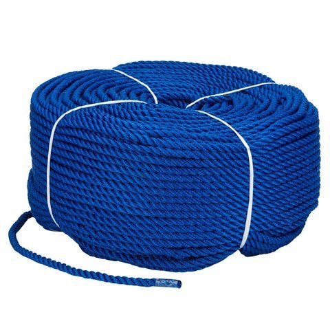Веревка Polyester 3 strand rope 8mm*200m blue 8mm 200m blue фото